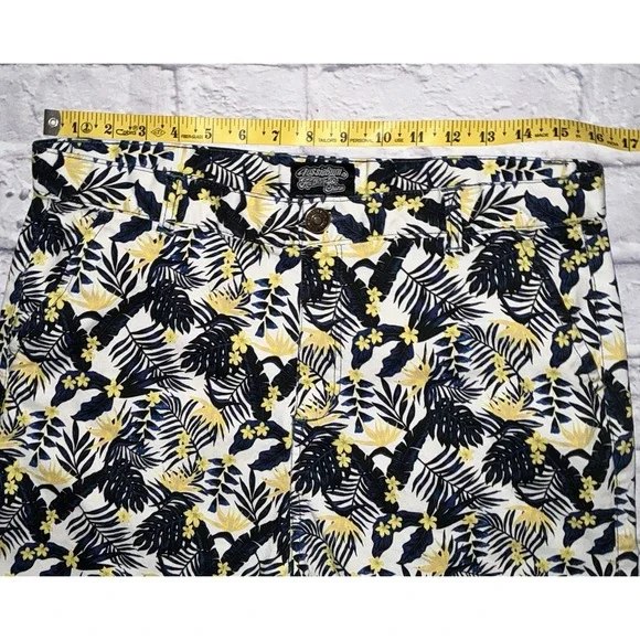 AUSSIEBUM Casual‎ Short Men Large Navy Tropical Print Cotton - Picture 5 of 6